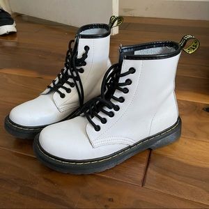 White Combat Faux Dr. Marten’s